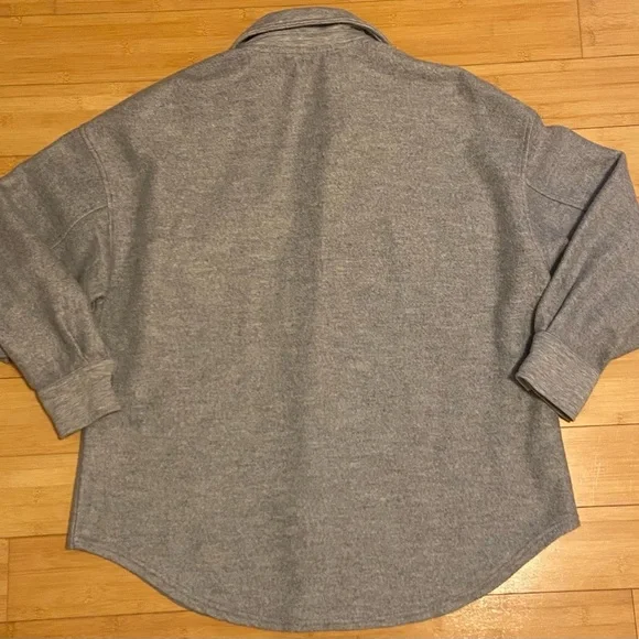Mountain and Isles Gray Knit Shacket Shirt Jacket Unisex Size M - Picture 3 of 7